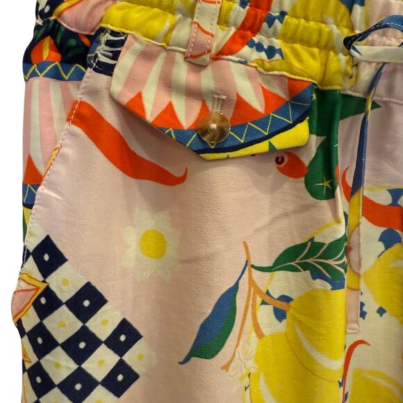 NWT Maeve Anthropologie Straight Leg Pink/Rose
 Abstract Print Pants sz M - Picture 5 of 14